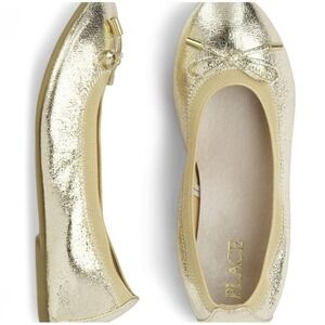 New Girls' Gold Children's Place Soft Ballet Flats, Size 4
